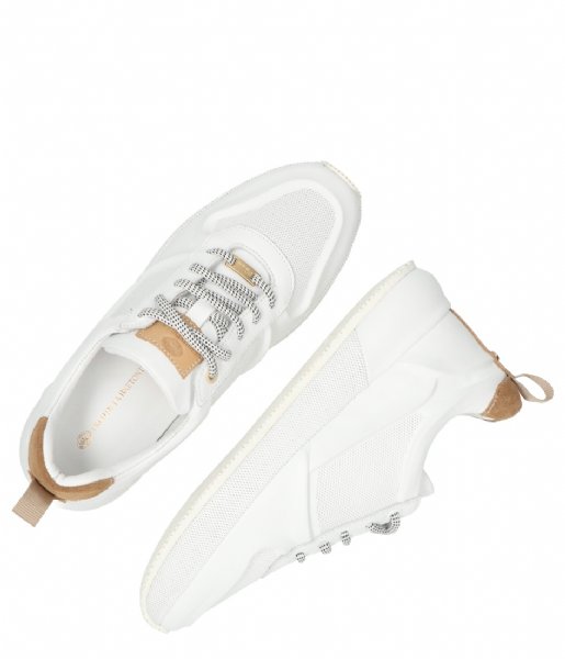 Fred de la Bretoniere  Sneaker Soft Nappa Leather With Suede White Ecru (3068)